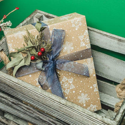 Weihnachtspapierrollen Kraftpapier 3 Rollen 43cm X 3m Blau