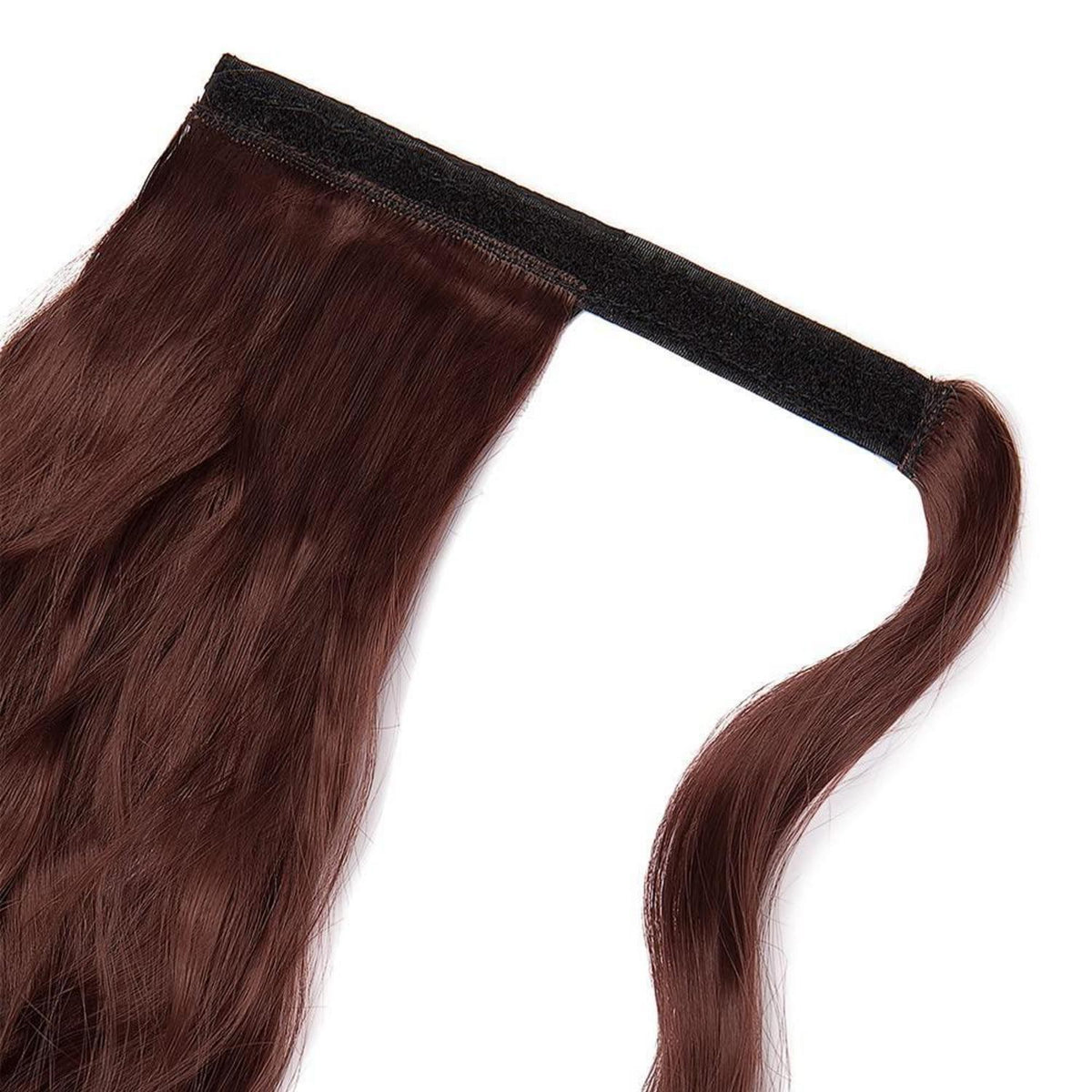 Gewellte Pferdeschwanzverlängerung Dunkles Kastanienbraun 50cm