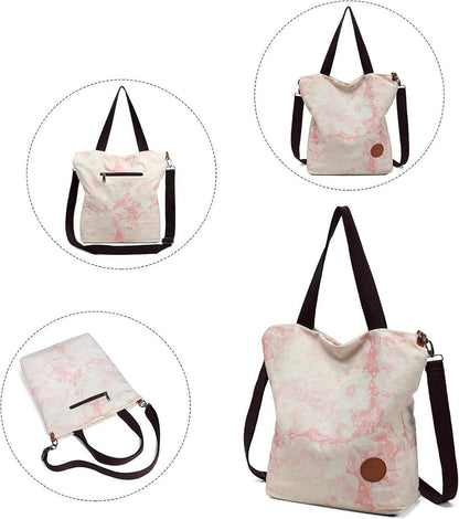Damen Canvas Handtasche Schultertasche Multifunktionale Umhängetaschen