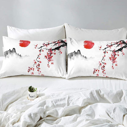 Japanische Kirschblüte Bettwäsche Set 135x200cm
