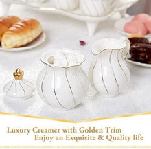 DUJUST Weißes Zuckerset mit goldenen Verzierungen 1