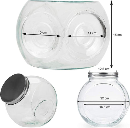 4 Liter Bonbonglas mit Schraubdeckel für Lagerung und Dekoration
