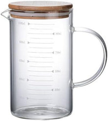 Temperaturbeständiger Glas-Messbecher mit Skala und Deckel 1000ml