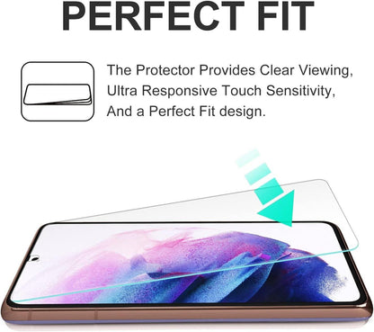 Panzerfolie für Samsung Galaxy S21 [2 Stück] Displayschutz 9H Klar