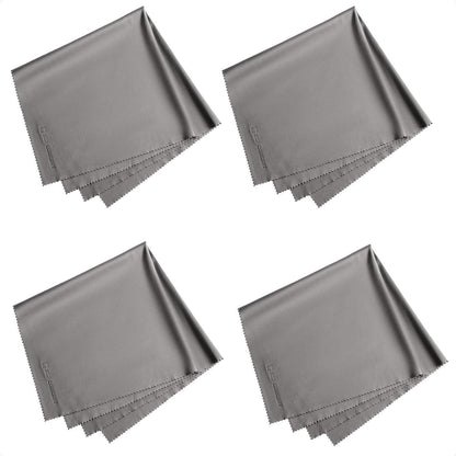 4er Pack Mikrofasertuch 40x40cm Grau - Reinigungstuch für
