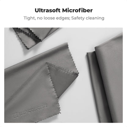 4er Pack Mikrofasertuch 40x40cm Grau - Reinigungstuch für