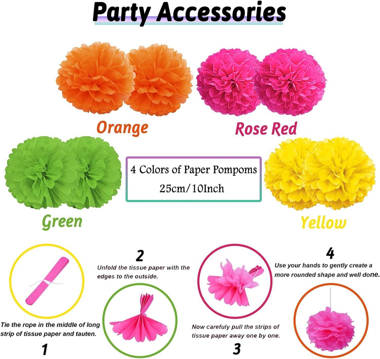 Fiesta Party Dekoration Papier Pompom Aufhängen Fächer Cinco De Mayo