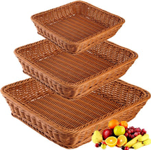 Wicker Brotkorb Set Rattan Lebensmittelkorb 20cm/25cm/30cm