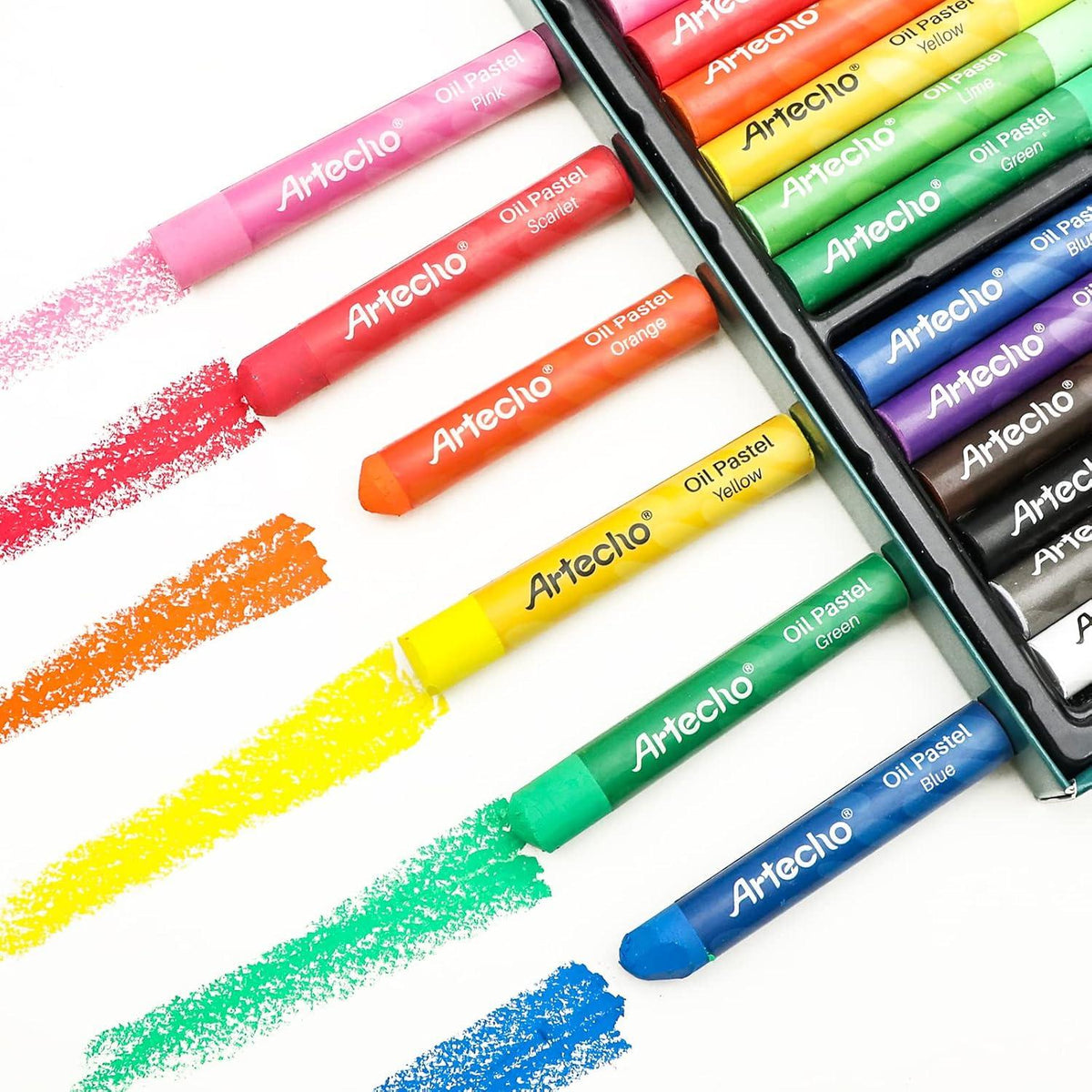 Ölpastellkreide Set 48 Farben Mischen Schattieren Künstler Hobbymaler