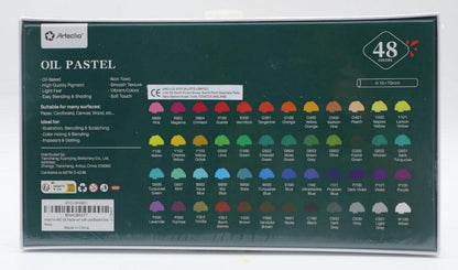 Artecho Ölpastellkreide Set 48 Farben lichtecht Mischen Schattieren Künstler Hobbymaler