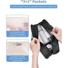 Große Schwarze Kulturbeutel Organizer Damen Wasserabweisend