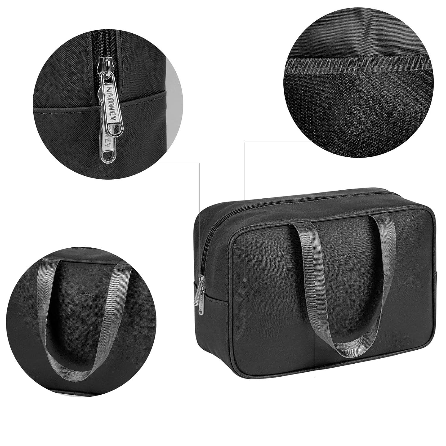 Große Kosmetiktasche Schwarz Damen Reise Organizer Makeup Tasche