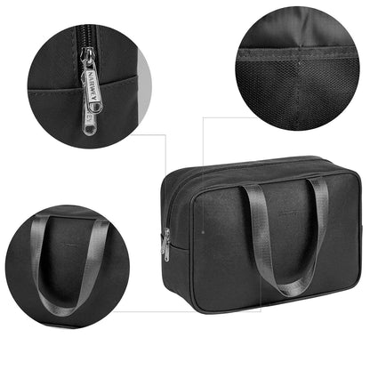 Große Kosmetiktasche Schwarz Damen Reise Organizer Makeup Tasche