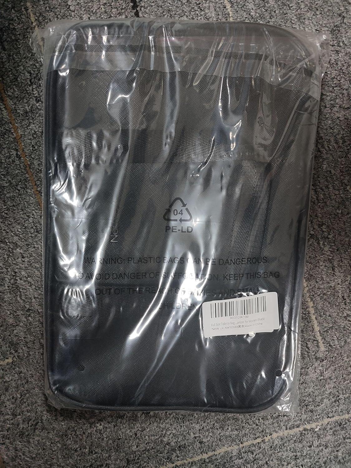 Narwey Großer Kulturbeutel Schwarz Damen Make-up Organizer