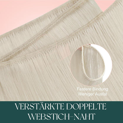 Echthaar Tressen Blond 50cm – Zum Einnähen & Stylen
