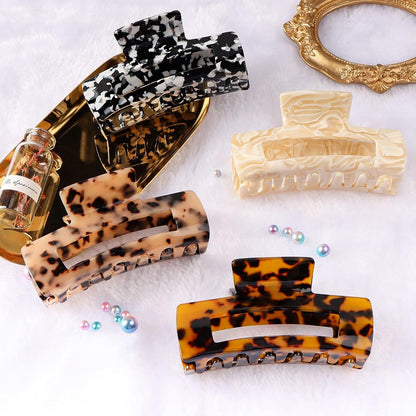 4PCS Acryl HaarKrallen Clips Schildkrötenpanzer Griff