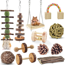 ERKOON 12-teiliges Hamster Kauspielzeug Set für Kleintiere