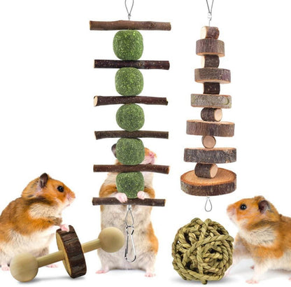 12er Pack Hamster Kaninchen Meerschweinchen Holz Kauspielzeug Ratten Chinchillas