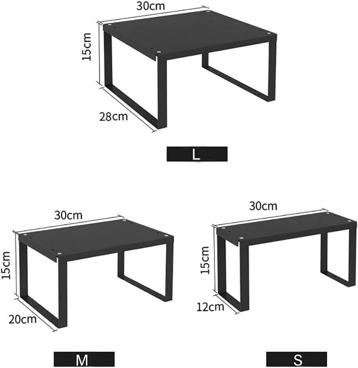 YunNasi Edelstahl Schrankregal Stapelbar Küchen Badezimmer Organizer