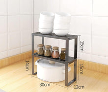 YunNasi Schrankregal Stapelbar Edelstahl Küchenregal