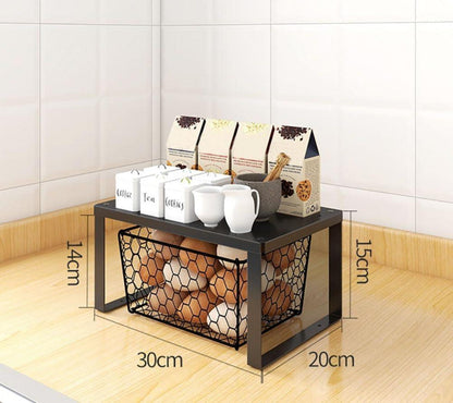 YunNasi Edelstahl Schrankregal stapelbar Küchenregal