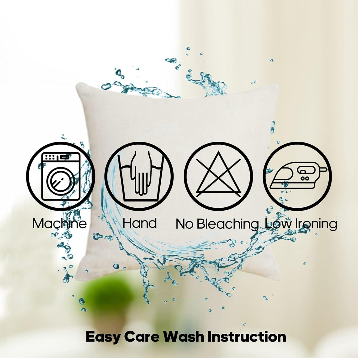 Kissenbezüge 40x40 Leinen Grau Set 4er Outdoor Sofa Bett