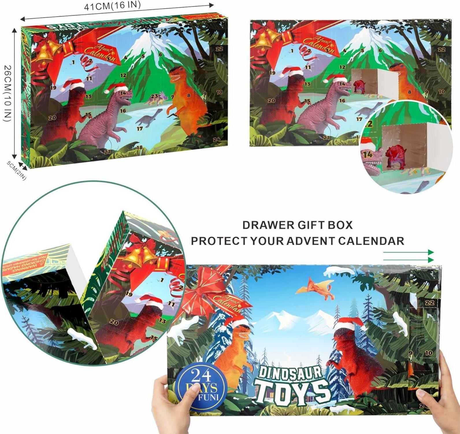 ANOTION 2024 Dinosaurier Adventskalender für Kinder - 24