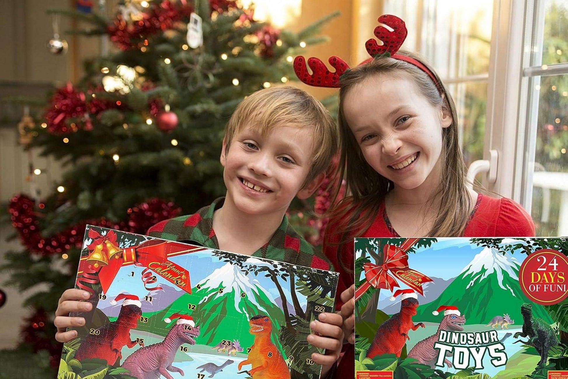 Dinosaurier Adventskalender für Kinder 2024 - Bildung & Spaß, Premium