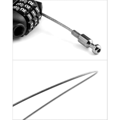 Kabelschloss mit 3 Zahlenscheiben 77cm Stahlseil für