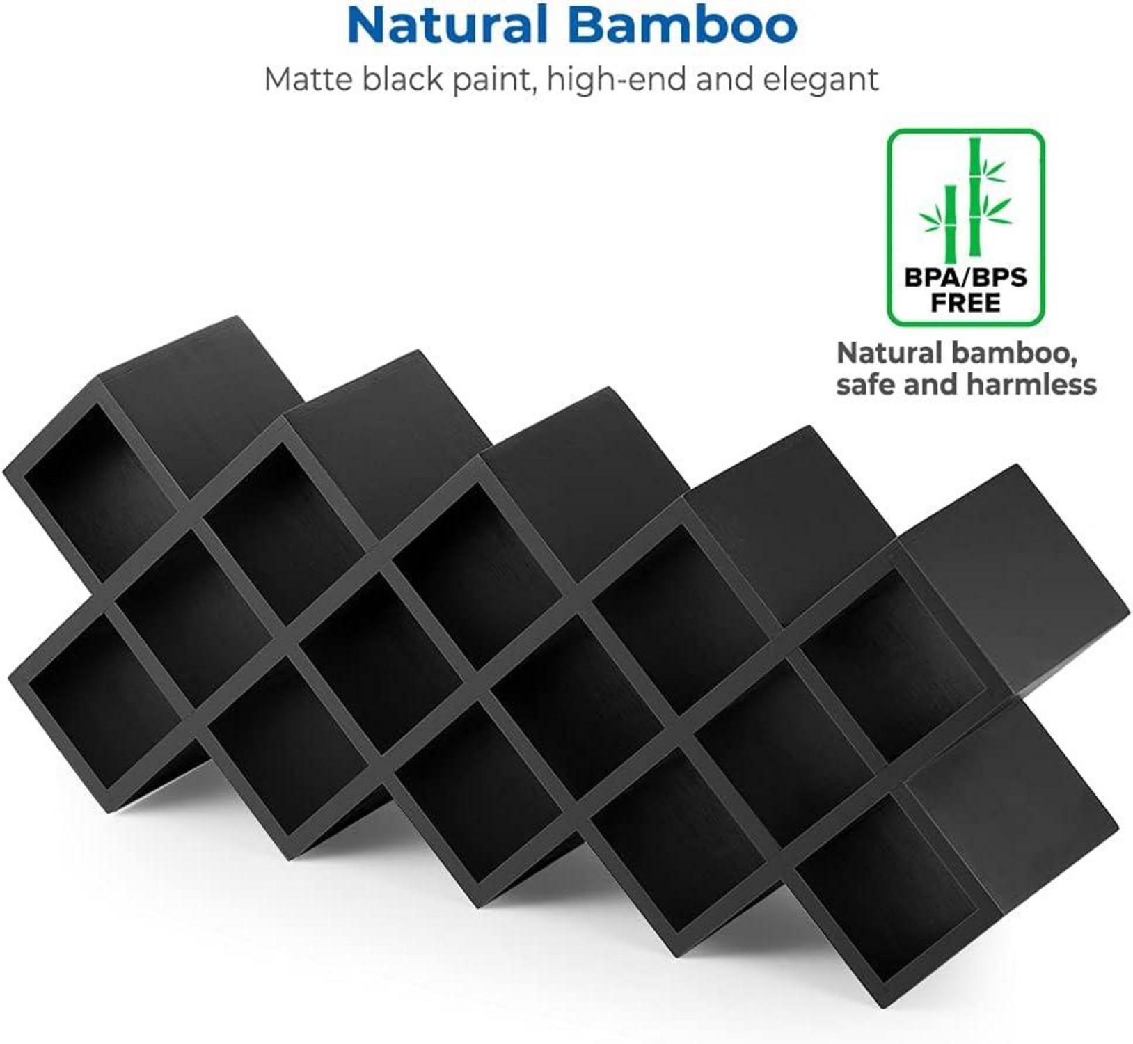 Gewürzregal Bambus mit 18 Gläsern Labels Aluminium Deckel