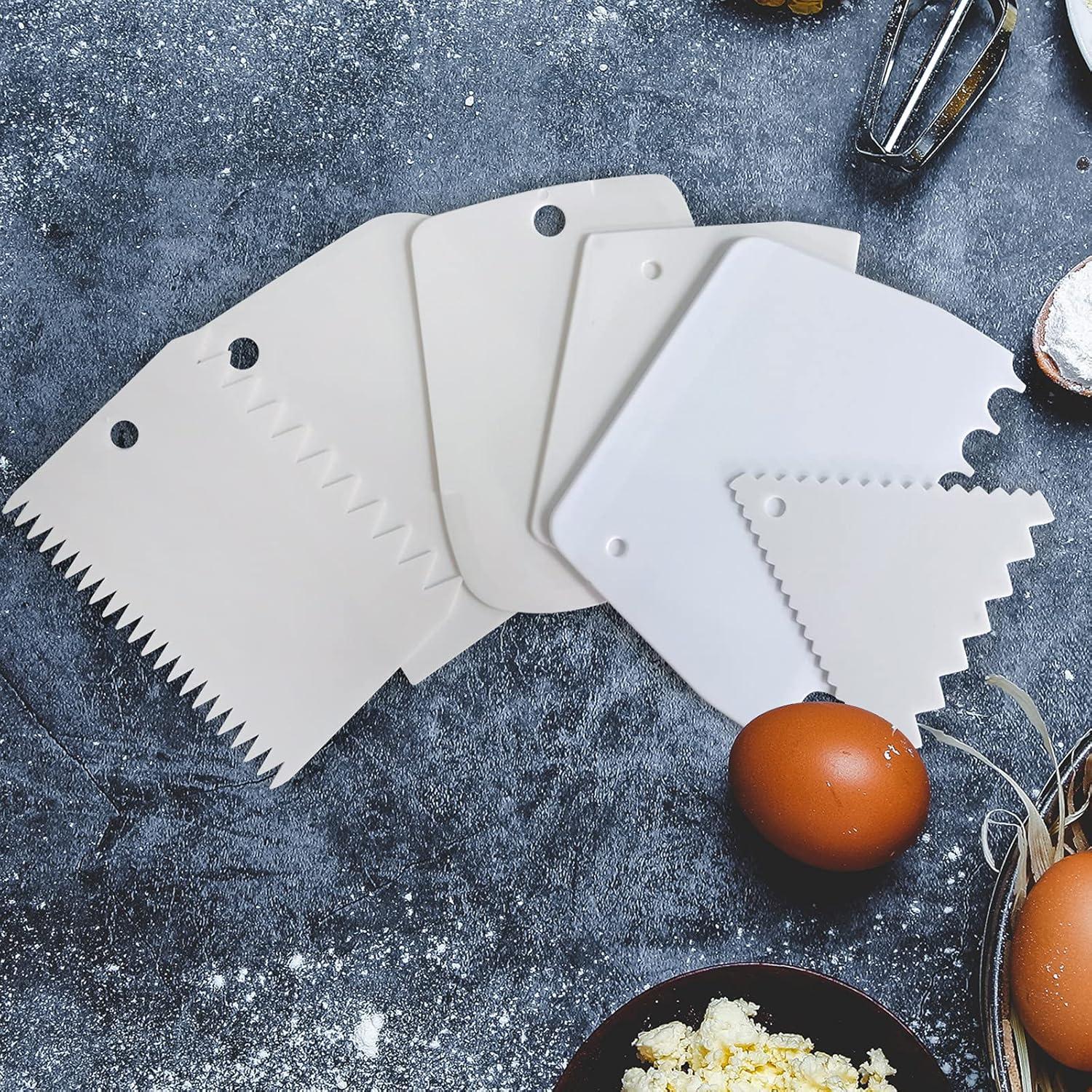 Teigschaber Teigabstecher Teigspachtel Kunststoff 6 Stück Bake