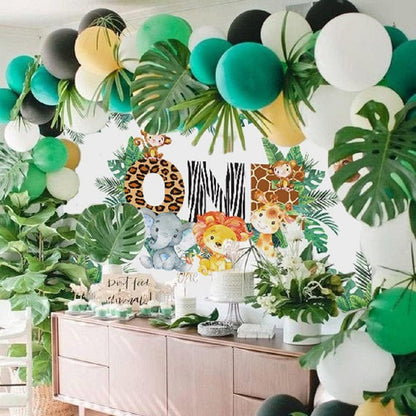 INRUI Jungle Boy 1st Geburtstag Party Fotografie Hintergrund