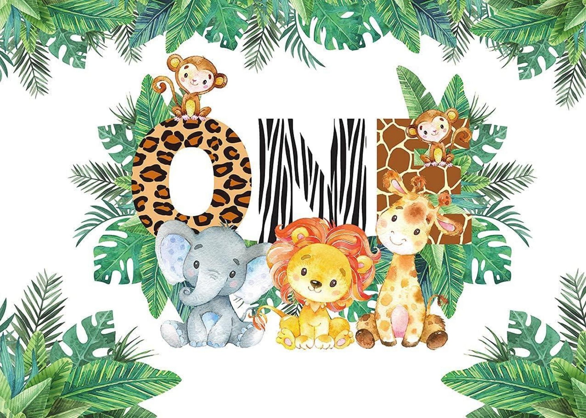 INRUI Jungle Boy Geburtstagsparty Hintergrund 2,1 x 1,5 m