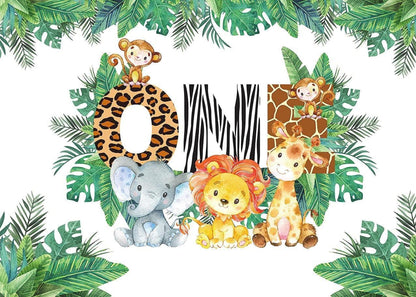 INRUI Jungle Boy Geburtstagsparty Hintergrund 2,1 x 1,5 m