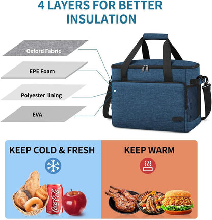 Kühlbox 30L Wasserdicht Faltbar Groß Picknicktasche Isoliertasche