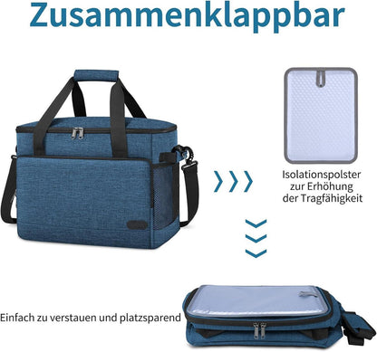 15L 30L Kühltasche Groß Faltbar Thermotasche Wasserdicht Isoliertasche