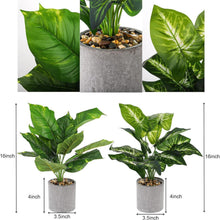 Dicunoy 2er Set Künstliche Pflanzen 40cm Indoor Deko Wohnung