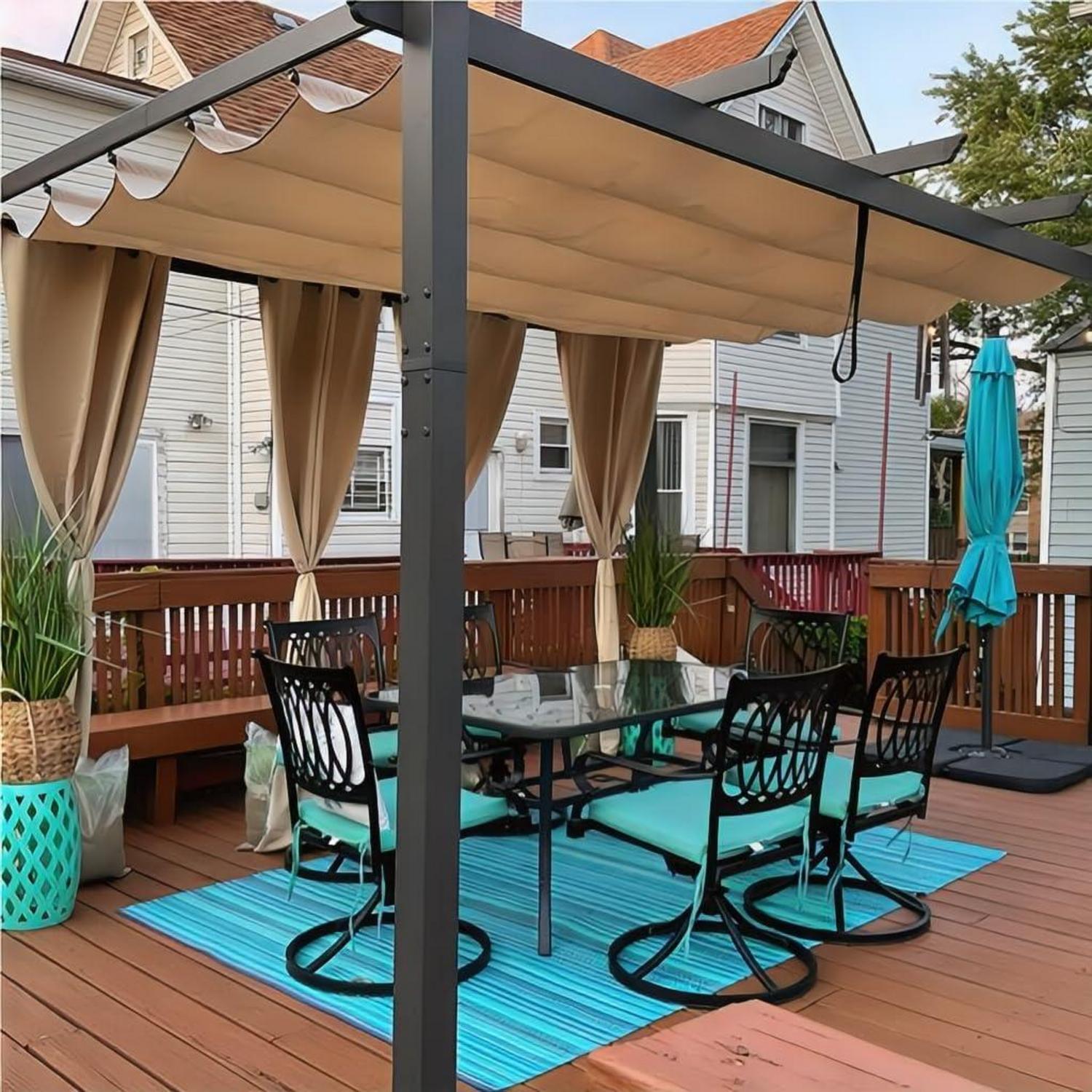 Aluminium Pergola Wasserdicht Stabil Winterfest Garten Pavillon