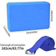 Yoga-Set: 2Er Yoga Block & 1Er 1.8 M Baumwoll Yogagurt