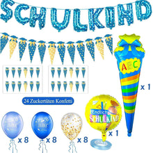 Einschulung Deko Set Jungen ABC Luftballon Zuckertüte