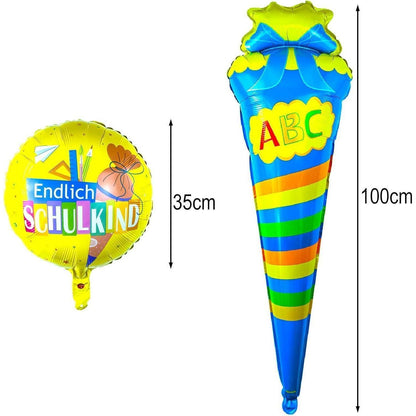 Einschulung Deko Set Jungen ABC Luftballon Zuckertüte