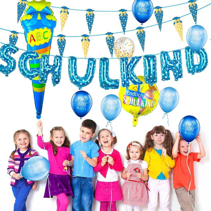 Einschulung Deko Set Jungen ABC Luftballon Zuckertüte