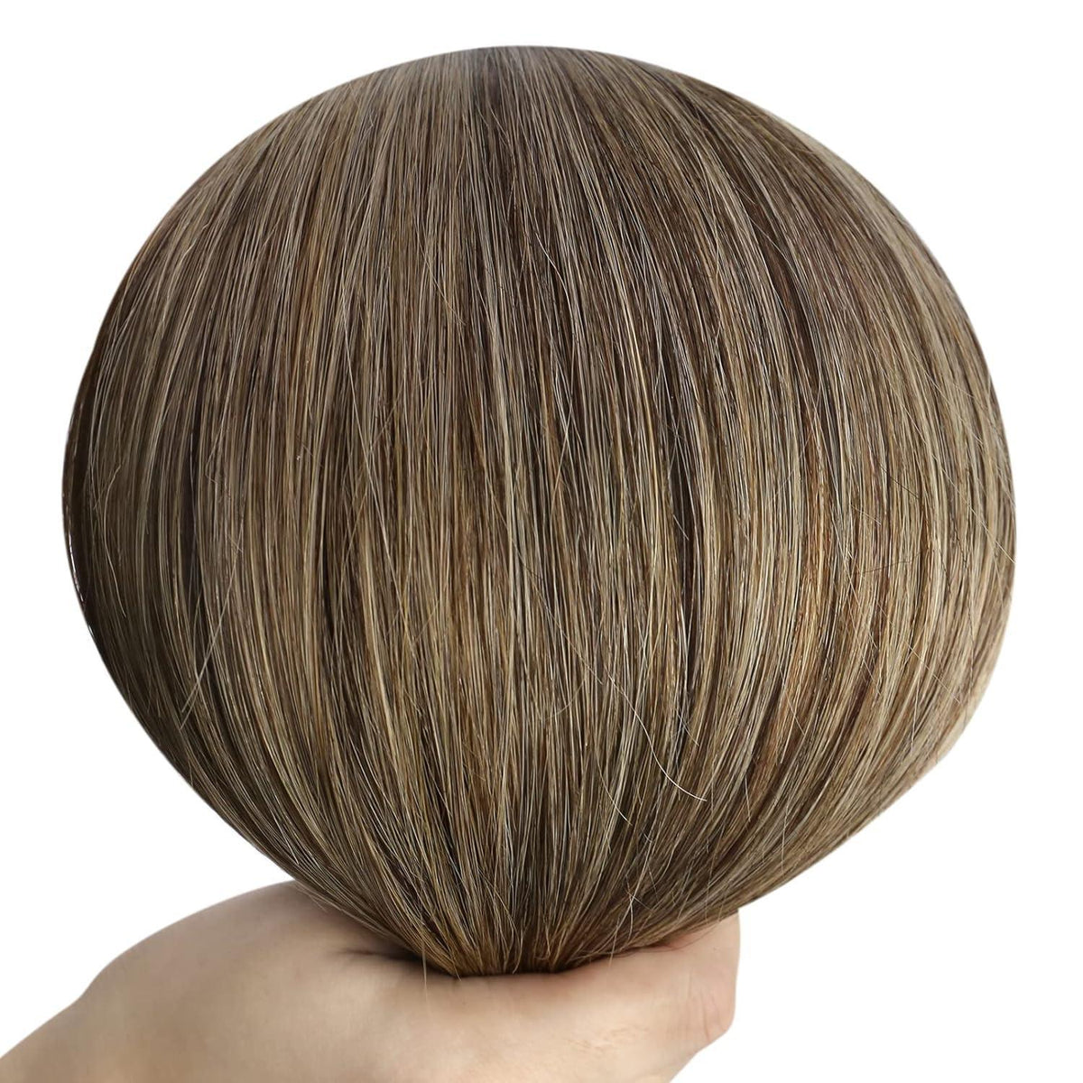 Echthaar Tressen Dunkelbraun 40cm - Invisible Weft Extensions