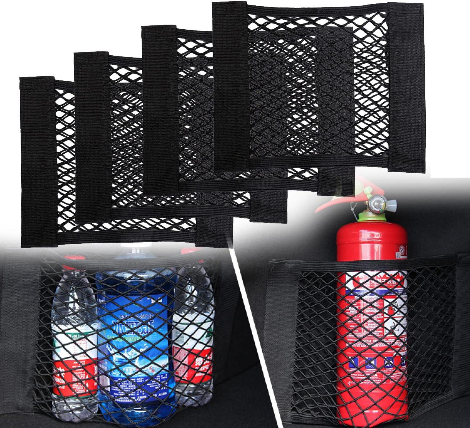 Auto Kofferraum Netztasche 4er Set 30x25cm Elastisch Schutznetz