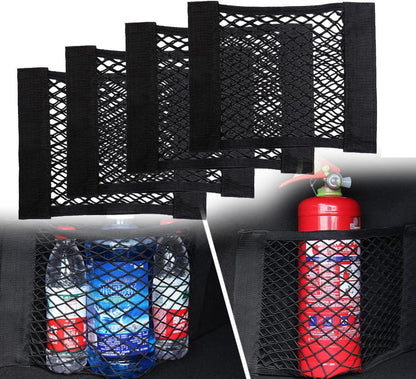 Auto Kofferraum Netztasche 4er Set 30x25cm Elastisch Schutznetz