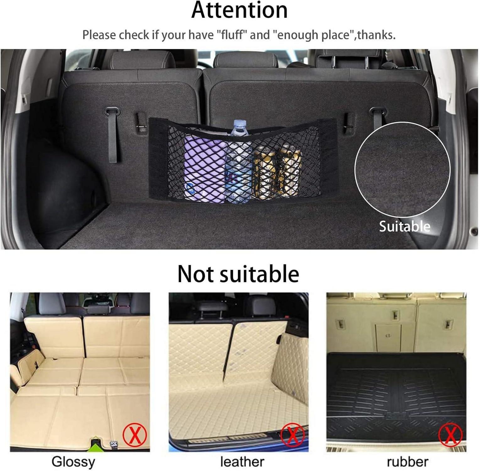 Einesin Kofferraumnetz 4er Set Auto Gepäcknetz 30 x 25cm