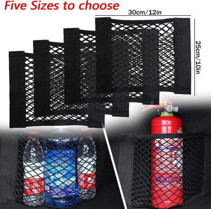 Auto Kofferraum Netztasche 4er Set 30x25cm Elastisch Aufbewahrung