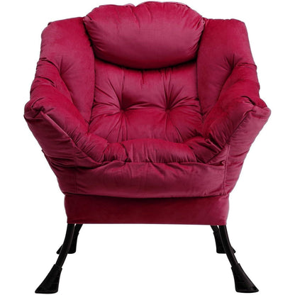 Relaxsessel Ohrensessel Samt Rot – Bequemer Lesesessel