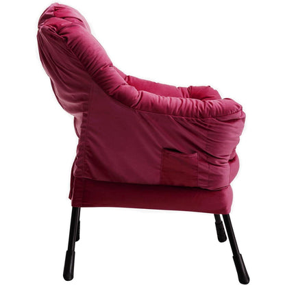 Relaxsessel Ohrensessel Samt Rot – Bequemer Lesesessel