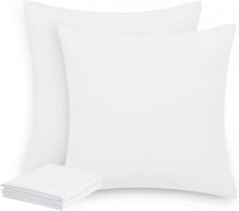 2er Set Kissenbezug 40x40 Weiß Mikrofaser Reißverschluss Soft